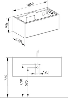 Keuco WUB Edition Lignatur 33350 f. Ker.-Waschtisch 1 Ausz. Eiche – Bild 2