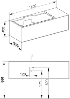 Keuco WUB Edition Lignatur 33351 f. Ker.-Waschtisch L. 1 Ausz. Eiche – Bild 2