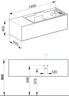 Keuco WUB Edition Lignatur 33351 f. Ker.-Waschtisch R. 1 Ausz. Eiche – Bild 2