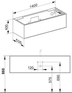 Keuco WUB Edition Lignatur 33360 f. Ker.-Waschtisch 1 Ausz. Eiche – Bild 2