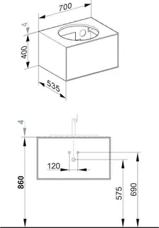 Keuco WUB Edition Lignatur 33370 f. Vari.-Waschtisch 1 Ausz. Eiche – Bild 2