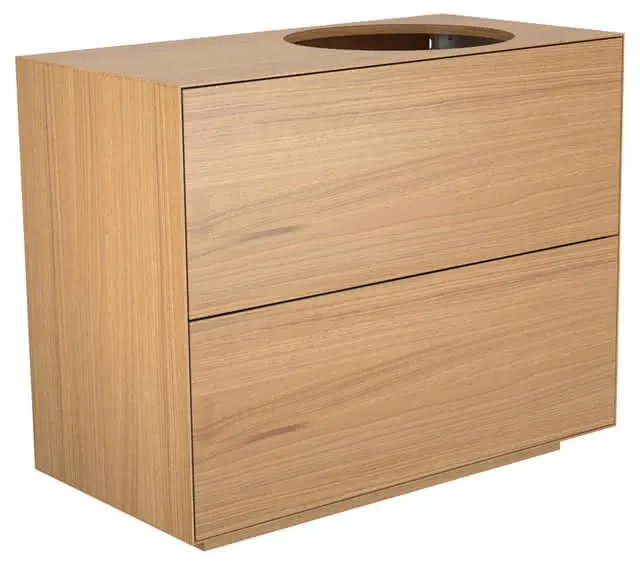 Keuco WUB Standm. Edition Lignatur 33371 f. Vari.-Waschtisch R. 2 Ausz. Nussb.