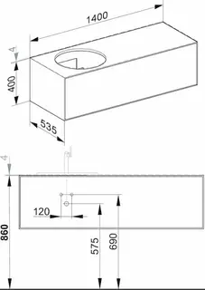 Keuco WUB Edition Lignatur 33372 f. Vari.-Waschtisch L. 1 Ausz. Eiche – Bild 2