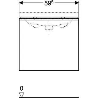 Geberit Acanto Unterschrank für Waschtisch, 1 Schubl. 1 I.-Schubl., 59,5x53,5x47,5cm, sandgrau – Bild 5