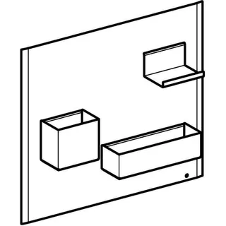 Magnetwand 44,9 x 38,8 x 7,5 cm design4YOU 2.0, Metall pulverbe, Sand – Bild 3
