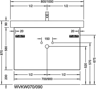 sanibel-Waschtisch-Unterbau 2.0 FLEX WVKW090 900mm breit Schubl/Auszug Grau Hochglanz – Bild 2
