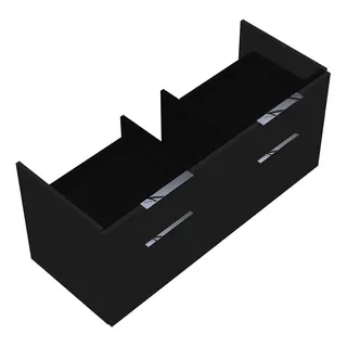 sanibel-Waschtisch-Unterbau 2.0 FLEX WVLD120 1200mm 2 Schubl/2 Auszüge Grau Hochglanz
