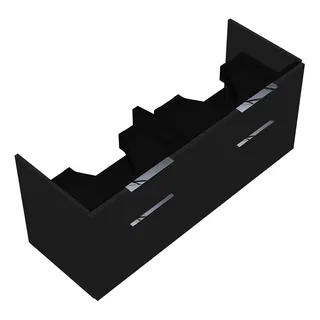 sanibel-Waschtisch-Unterbau 2.0 FLEX WVLL125 1250mm 2 Schubl/2 Auszüge Grau Hochglanz