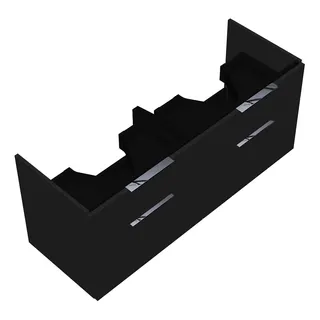sanibel-Waschtisch-Unterbau 2.0 FLEX WVLN125 1250mm 2 Schubl/2 Auszüge Grau Hochglanz