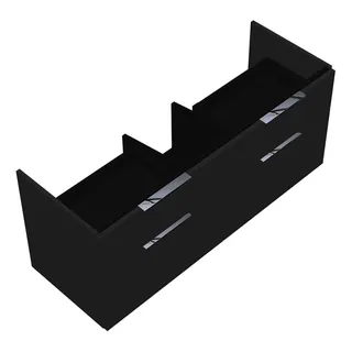 sanibel-Waschtisch-Unterbau 2.0 FLEX WVLO125 1250mm 2 Schubl/2 Auszüge Grau Hochglanz
