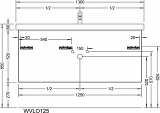 sanibel-Waschtisch-Unterbau 2.0 FLEX WVLO125 1250mm 2 Schubl/2 Auszüge Grau Hochglanz – Bild 2