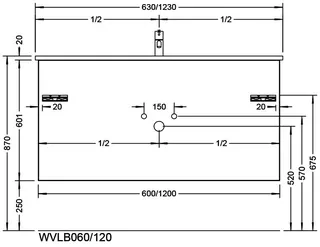 sanibel-Waschtisch-Unterbau 2.0 FLEX WVLB060 600mm breit Schubl/Auszug Weiß Matt – Bild 3