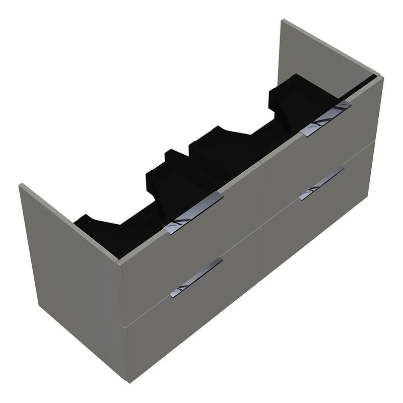 sanibel-Waschtisch-Unterbau 2.0 FLEX WVLB125 1250mm 2 Schubl/2 Auszüge Weiß Glänzend
