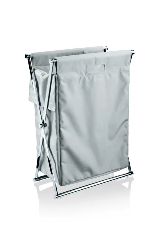 Decor Walther Cross WB Laundry Basket klappbar,CROSS WB G chrom/shilfgrau