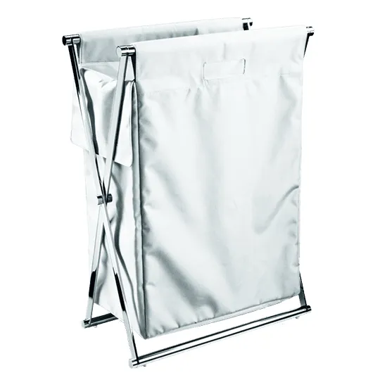 Decor Walther Cross WB Laundry Basket klappbar,CROSS WB W chrom/weiß