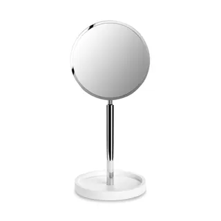 Decor Walther Standkosmetikspiegel mit Ablage STONE KSA, 0972454 weiß/chrom