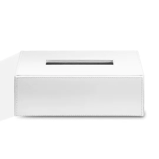 Decor Walther Kleenexbox KB40 Lederimitat weiß