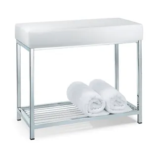 Decor Walther Sitzbank mit Ablage DW 77 0505104 chrom / Sitz weiß