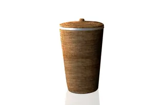 Decor Walther Wäschebehälter mit Leinen- sack, BASKET WB, 0922392 Ratten dunkel