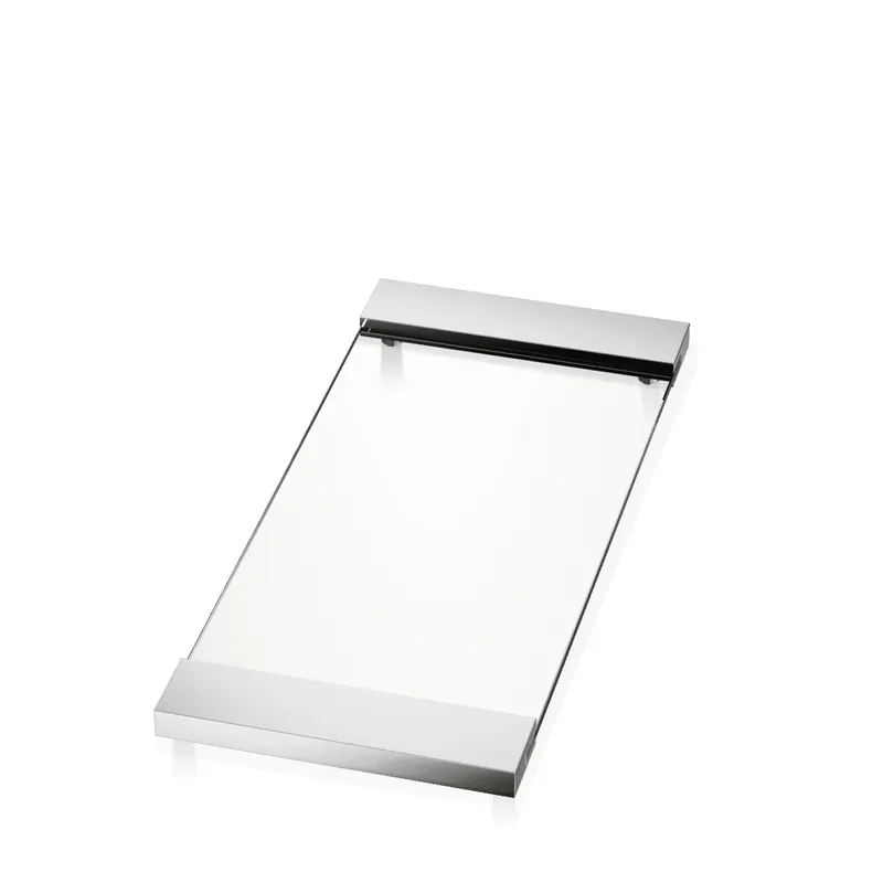 Decor Walther Tablett groß TAB 37, 0848802 chrom/Klarglas