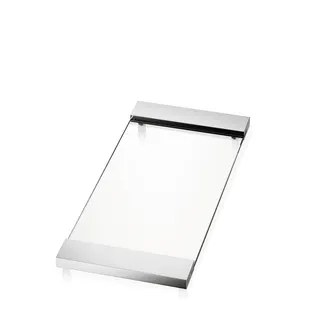 Decor Walther Tablett groß TAB 37, 0848802 chrom/Klarglas