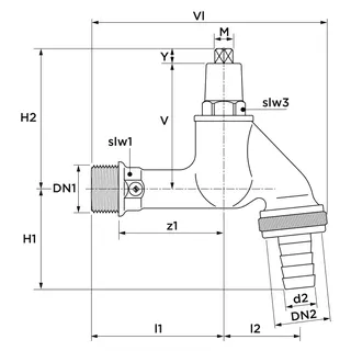 AIPS SF SEPP Germany Auslaufv. Stecks OT G3/4 (DN20)xG1 (DN25) A/A MS mattchr. – Bild 2
