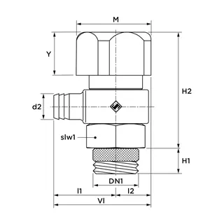 AIPS SF SEPP DIN-Basis Entleerungsv. Set G1/4 (DN8) A MS – Bild 2