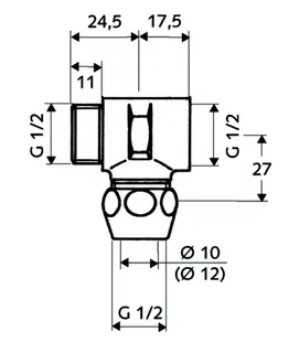 SCHELL T-Stück Quetschverschraubung, 1/2"x10, chrom – Bild 4