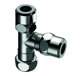 SCHELL T-Stück bewegliche Überwurfmutter, 3/8", chrom