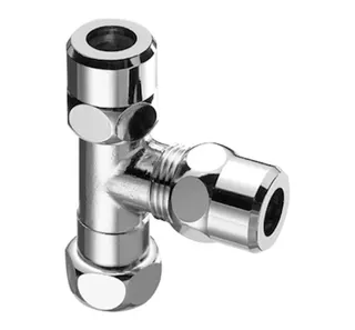 SCHELL T-Stück bewegliche Überwurfmutter, 3/8", chrom – Bild 2