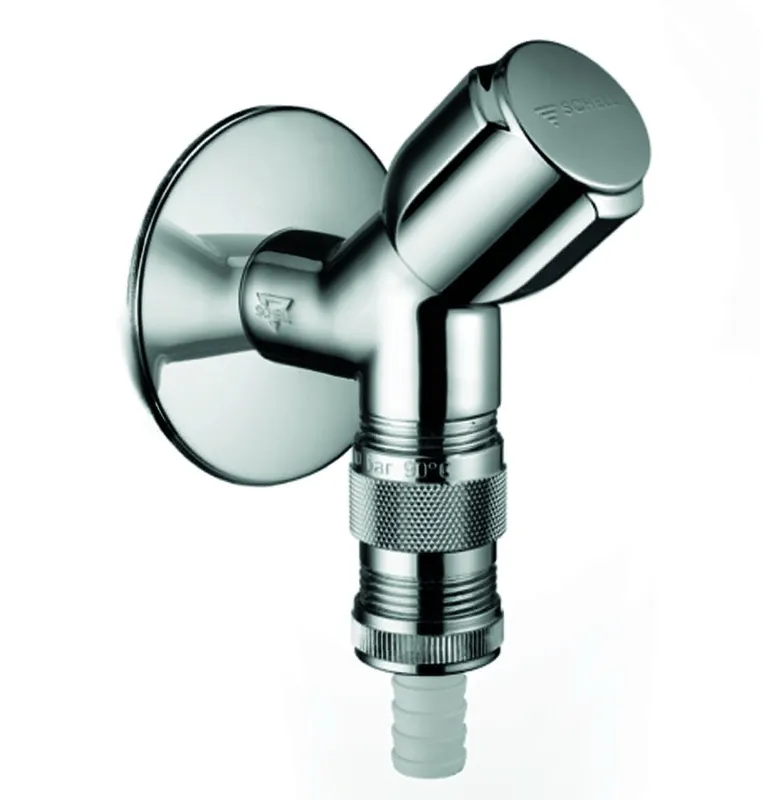 SCHELL Geräteschrägsitzventil COMFORT RV, Schlauchplatz-Sicherung, 1/2", chrom