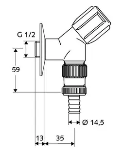 SCHELL Geräteschrägsitzventil COMFORT RV, Schlauchplatz-Sicherung, 1/2", chrom – Bild 3