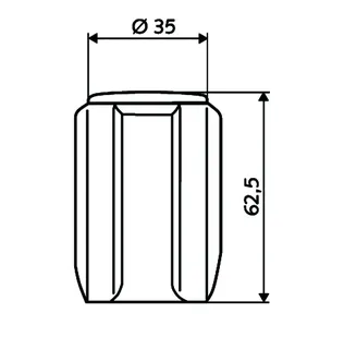 SCHELL Sanitärgriff SECUR abschließbar, Rastbuchse, 1/2", chrom – Bild 2