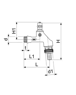Schlösser Auslaufventil 1/2" m.Bel.+RV Nr.1754 pol.-chrom, m.Steckschl.Oberteil – Bild 2