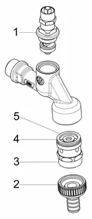 Schlösser Auslaufventil 1/2" m.Bel.+RV Nr.1754 pol.-chrom, m.Steckschl.Oberteil – Bild 3