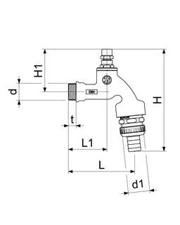 Schlösser Auslaufventil 3/4" m.Bel.+RV Nr.1754 pol.-chrom, m.Steckschl.Oberteil – Bild 2