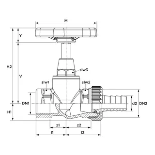 AIPS SF SEPP DIN-Gerade KFE-Ventil Rp1/2 (DN15) x G3/4a (DN20) MS – Bild 2