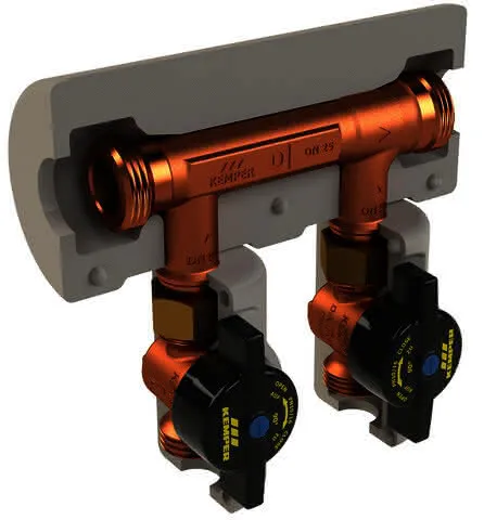 KEMPER KHS Venturi-Strömungsteiler-Gr.AP dynamisch, DN25,Abg.DN20,VAV DN20,AG/ÜM