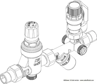 comfort-Sicherheitsgruppe Nr. 25 DN 15 (1/2") 8 bar aus Messing – Bild 2