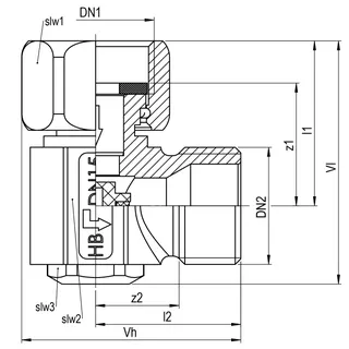 AIPS SF SEPP Safe Schlauchanschlussbogen G1/2 (DN15)xG1/2 DN15 I/A MS chr. – Bild 2
