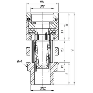 AIPS SF SEPP Safe Rohrunterbrecher DC A2 G1/2 (DN15)xG1/2 (DN15) I/A MS chr. – Bild 2