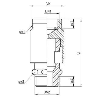 AIPS SF SEPP Safe Rohrunterbrecher DC A1 G1/2 (DN15)xG1/2 (DN15) I/A MS chr. – Bild 2