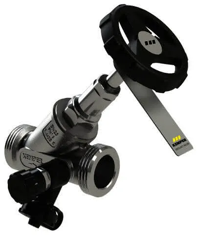 KEMPER NIRO Freistrom-Absperrventil Edelstahl, m.Entl., AG DN32