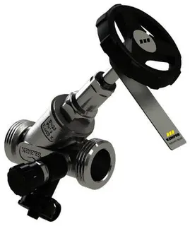 KEMPER NIRO Freistrom-Absperrventil Edelstahl, m.Entl., AG DN25