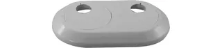 Doppel Scharnierrosetten ABS weiß D=16mm, h=12mm, L=113mm, B=69mm