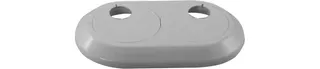 Doppel Scharnierrosetten ABS weiß D=12mm, h=12mm, L=113mm, B=69mm