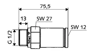SCHELL Montageelement Dichtstopfen, ASAG, 1/2", messing – Bild 3