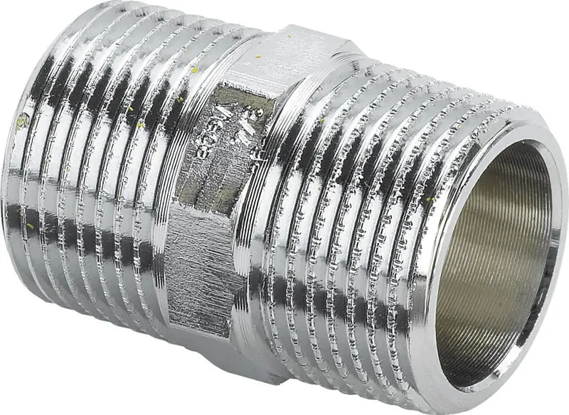 Viega Doppelnippel 3280 in R1 Rotguss verchromt