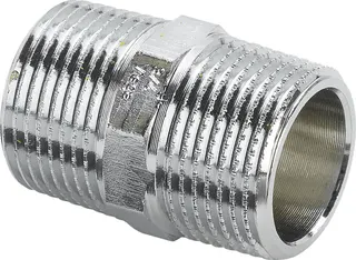 Viega Doppelnippel 3280 in R1 Rotguss verchromt