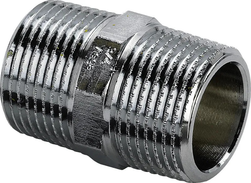 Viega Doppelnippel 3280 in R1/2 Rotguss verchromt